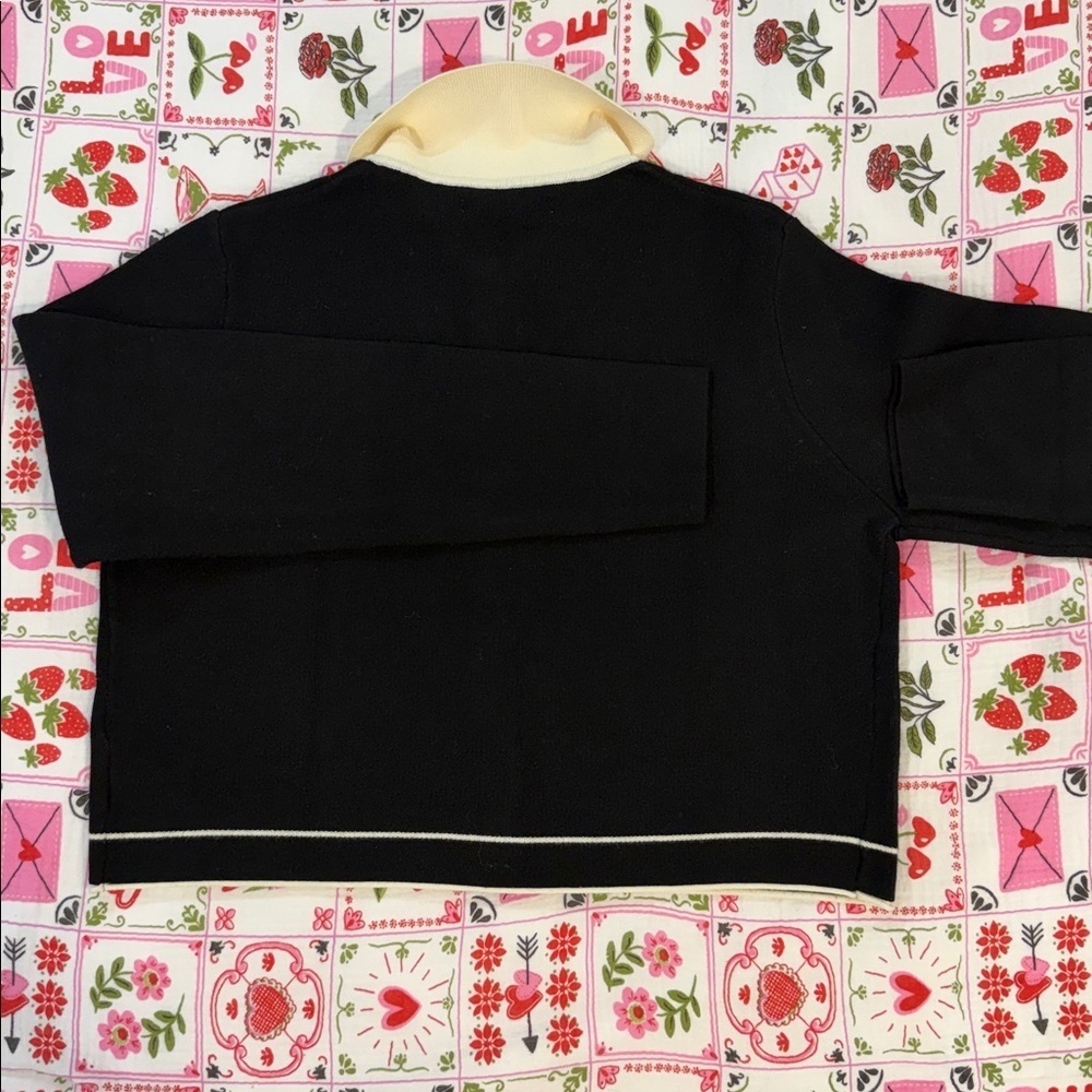 OAK + FORT Two-Tone Collared Top - Picture 8 of 8
